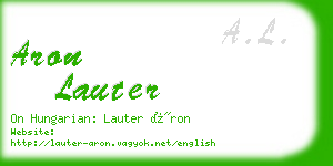 aron lauter business card